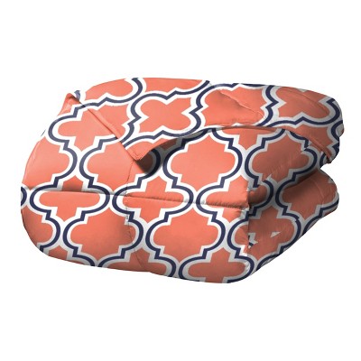 Coral Geometric Down Alternative Full Comforter Set