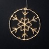 12"H Sullivans Christmas Lighted Snowflake Circle, White, Indoor Christmas Decor - 4 of 4