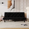 KWPZQEB Velvet Sofa Bed, 66" Loveseat Sofa with Adjustable Backrest & Tufted Design, Mid Century Modern 2 Seat Couch for Living Room, Apartment - 2 of 4