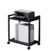 Bracket, height adjustable computer tower floor stand with wheels, metal computer push frame, suitable for offices, homes, and classrooms - 2 of 4