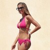 Women's Hot Pink Crochet Bikini Set for Beach Glamour -Cupshe - 3 of 4