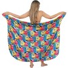 LA LEELA Women's Summer Bikini Wraps Beach Wrap Cover up Sarong Swimsuit Swimwear Bathing Suit Cover Ups for Womens One Size Multicolored, Leaf - 4 of 4