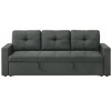 Burleigh 83.5"W Dark Gray Polyester Sleeper Sofa with Tufted Cushions - 4 of 4
