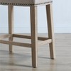 Ridstar Set of 2 Backless Counter Height Stools-Beige - 3 of 4