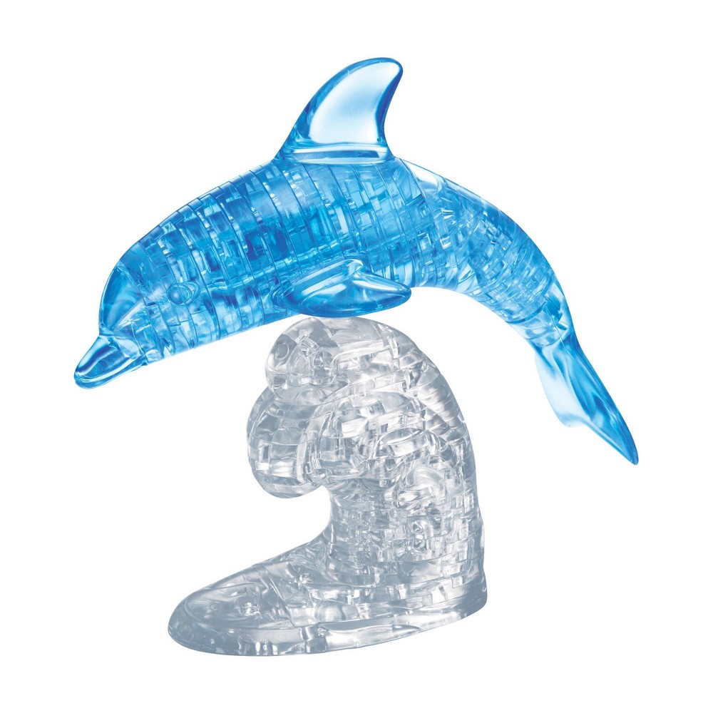 Bepuzzled 3D Crystal Puzzle - Dolphin (Blue): 95pc