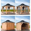 GustoWave 10'x10' Hardtop Spruce Wood Gazebo for Patio, Deck, Backyard, Lawn, and Garden - 4 of 4