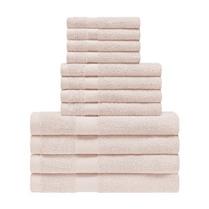 Modern Eco-Friendly Cotton Absorbent 12-Piece Assorted Towel Set by Blue Nile Mills - 1 of 4