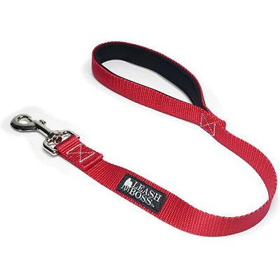 Leashboss Short Leash W/ Padded Handle - Red/white/black - 24 In : Target