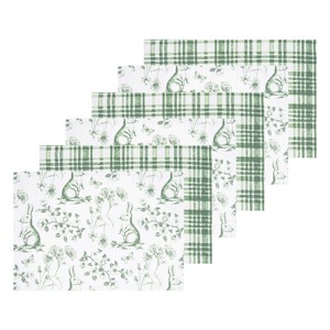 C&F Home Spring Greens Bunny Toile Placemat Set of 6 - 1 of 4