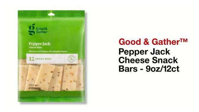 Pepper Jack Cheese Snack Bars - 9oz/12ct - Good &#38; Gather&#8482;, 2 of 6, play video