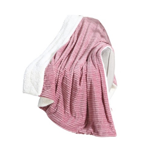 Luxury Ultra Plush and Soft High Pile Throw Blanket Pink Color