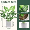 Aoibox Small Fake Plants Artificial Tropical Faux Plants Indoor Desk Plant for Home Office Kitchen Shelf Sage Green Decor - 3 of 4