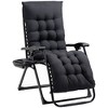 Outsunny Padded Zero Gravity Chair, Folding Recliner Chair, Patio Lounger with Cup Holder, Cushion for Outdoor, Patio, Deck, and Poolside - 4 of 4