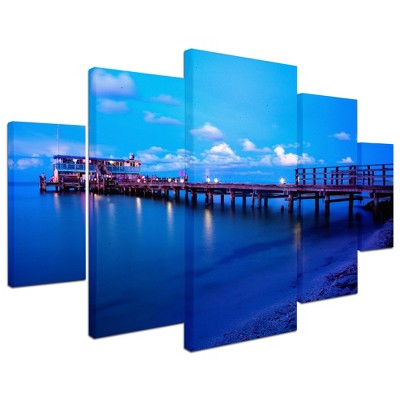 Trademark Fine Art -Preston 'Florida Pier' Multi Panel Art Set