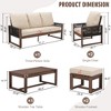YARDSIGHT 4-Piece Outdoor Patio Furniture Set with 3-Seat Sofa, 2 Armchairs and Coffee Table, Weather-Resistant with Cushions - 3 of 4