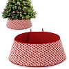 Christmas Tree Collar, 33.5 Inch Diamond Pattern Christmas Tree Skirt with 2 Clips, Tree Collar for Artificial Trees, Xmas Holiday Home Decor - 2 of 4