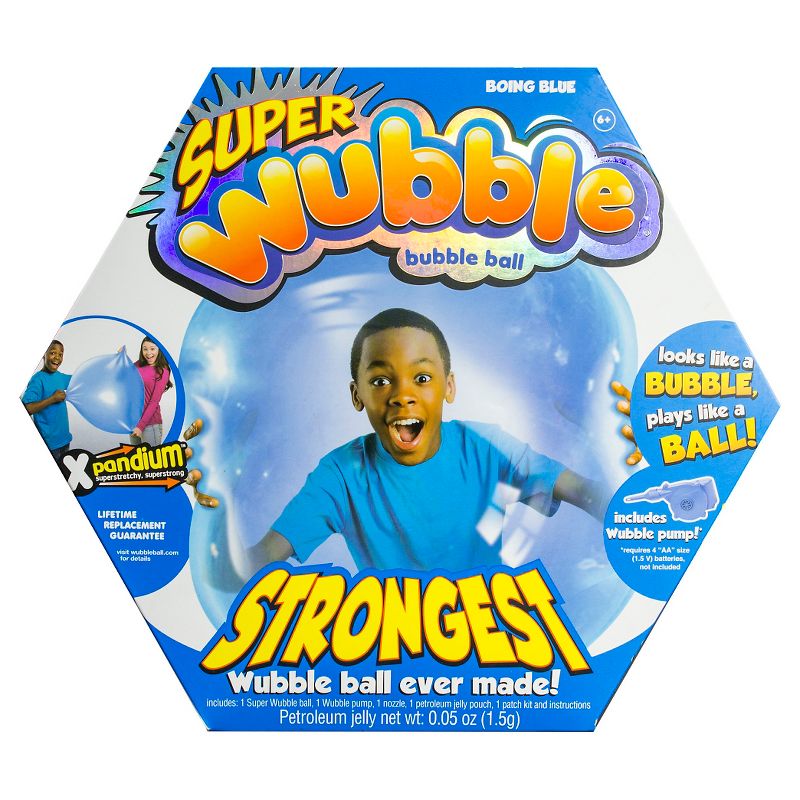 The Amazing SUPER Wubble Bubble Ball with Pump - Blue, 1 of 11