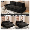 Kumasinova 3-in-1 Convertible Sleeper Sofa Bed – Queen-Size Pull-Out, Velvet Upholstered Couch with Storage Bag, Multi-Functional Loveseat Bed - 2 of 4