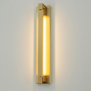 Rennnsan Pelwyn 23" W Hardwired Rotatable Liner Modern Industrial LED Dimmable Wall Sconce Vanity Light in Gold - 1 of 4