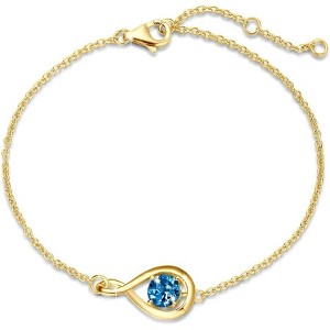 Infinity Birthstone Bracelet - 925 Sterling Silver Adjustable Chain, Fine Jewelry Gift for Women - 1 of 4