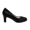 Badgley Mischka Girls Heel Dress Shoes with Rhinestone -Elegant Girls' Pumps, Low Heels, Flower Party, Wedding, Princess (Little Kids/Big Kids) - 3 of 4