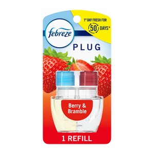 Febreze Odor-Fighting Fade Defy Plug Air Freshener Refill - Berry & Bramble - 0.87 fl oz - 1 of 4