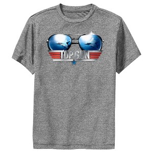 Boy's Top Gun Aviator Sunglasses Logo Performance Tee - 1 of 4