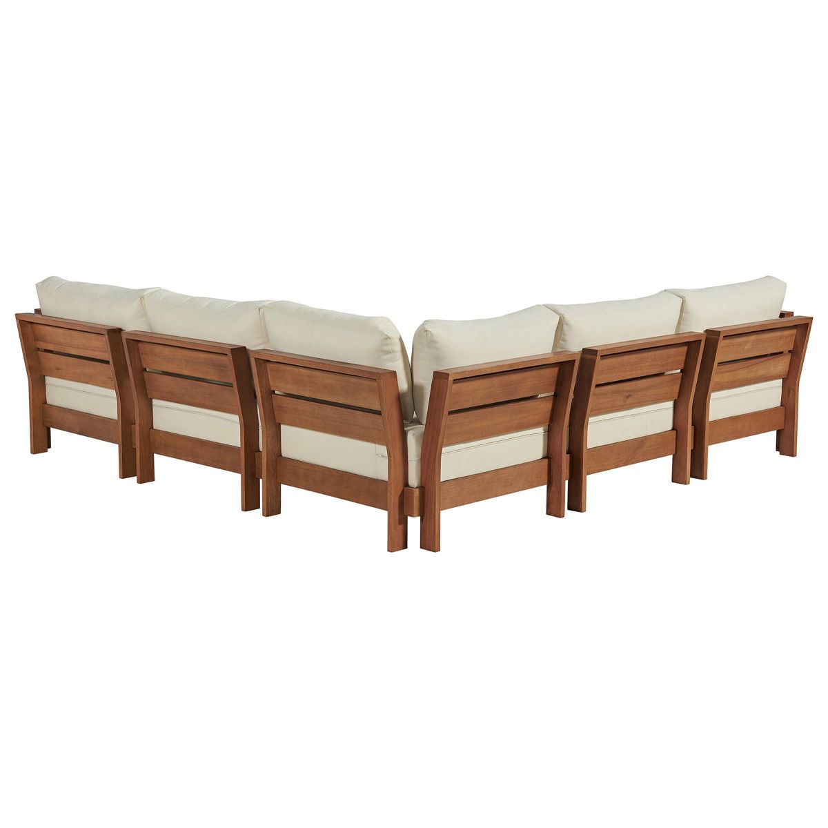 Alaterre Furniture 2pc Barton Outdoor Patio Weather Resistant Furniture Set with Sectional & Lift Top - thumbnail 6
