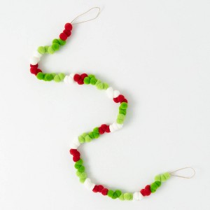 48"L Sullivans Christmas Pom Garland  Multicolor - 1 of 3