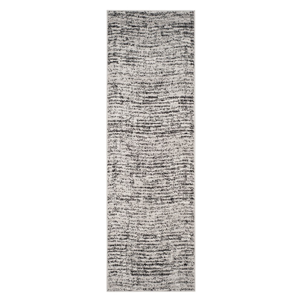 2'6inx16' Runner Spacedye Design Black/Silver - Safavieh