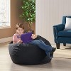 Okak Round Bean Bag Chair for Adults,Lazy Sofa Chair Floor Chair with High-Density Foam, Modern Lounge Chair for Living Room - 3 of 4