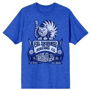Big Brother & the Holding Co. Cat Logo Men's Royal Blue T-Shirt With Short Sleeves and Crew Neck - 1 of 3