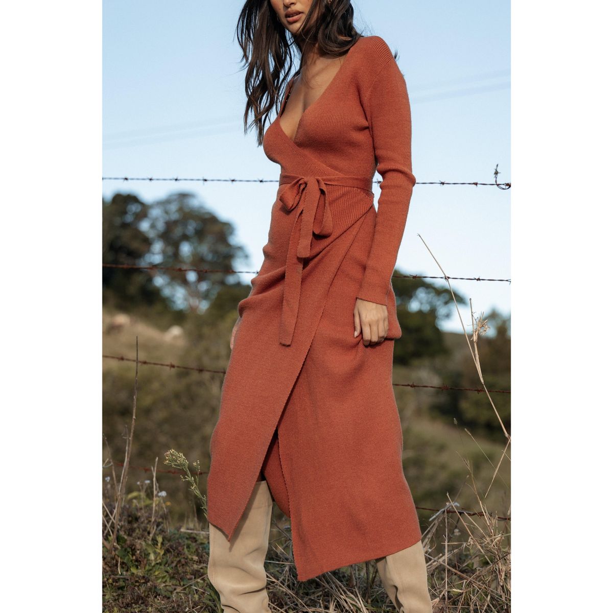 Kellan Wrap Midi Dress - thumbnail 5