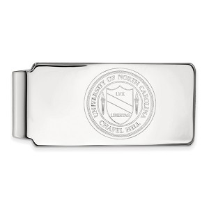 Black Bow Jewelry 10k White Gold North Carolina Tar Heels NCAA Money Clip - 1 of 3