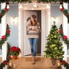 Tangkula 3'Warm White Lighting Christmas Entrance Tree Doorway Pre-Lit Decoration w/ 40 LED Lights Berries Pine Cones - 4 of 4