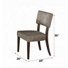 Drake Gray Fabric & Espresso Finish Side Chair (Set of 2) - 2 of 4