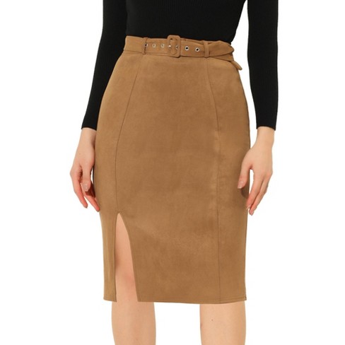 Brown suede skirt target hotsell