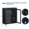 5-Tier Entryway Shoe Storage Cabinet with Glass Doors - 4 of 4