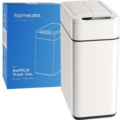 hOmeLabs Kitchen Trash Can - Retractable Automatic Sensor Butterfly Lid, Battery-Operated