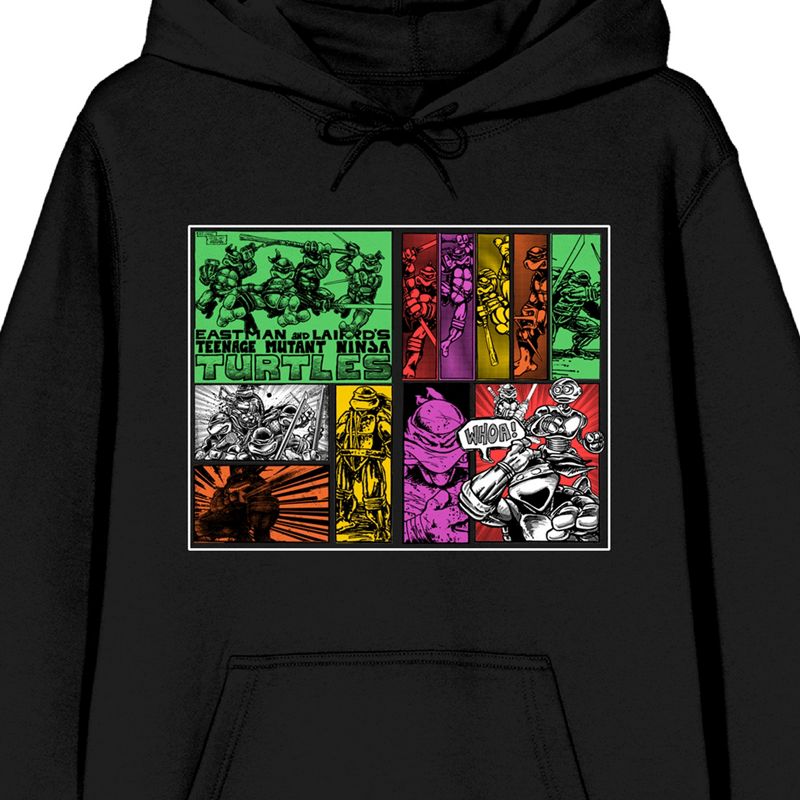 TMNT Comic Origins Long Sleeve Black Adult Hooded Sweatshirt, 2 of 4