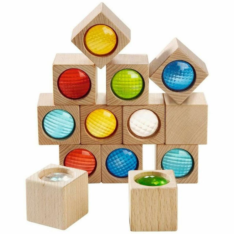 HABA Kaleidoscopic Building Blocks - 13 Piece Set with Colored Prisms (Made in Germany), 1 of 5