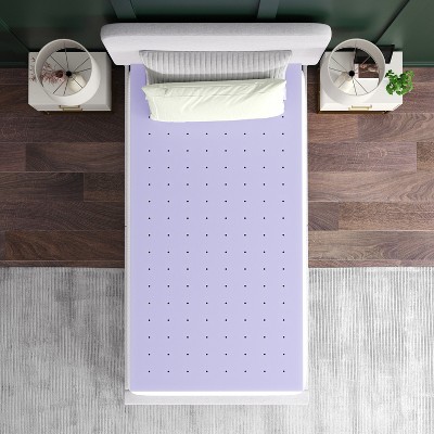 Twin XL Lavender Infused Memory Foam Mattress Topper