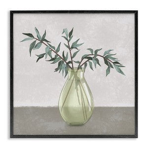 Stupell Industries Vase And Plant Neutral Grey Design, 17" x 17" - 1 of 4