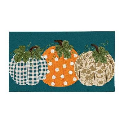 Evergreen Patterned Pumpkins Coir Mat