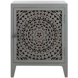 Thea 1 Door Carved Nightstand - NST5300 - Safavieh - 1 of 4