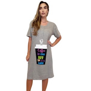Just Love Short Sleeve Nightgown Sleep Dress for Women Sleepwear - 1 of 3