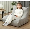 Dexmalle Modern Comfy High Density Foam Bean Bag Chair,Light Gray - 3 of 4