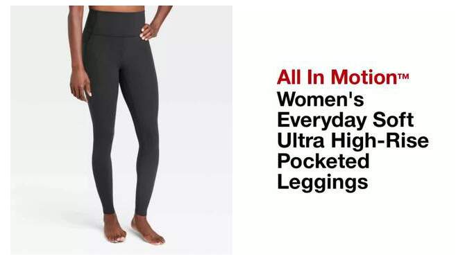 Women's Everyday Soft Ultra High-Rise Pocketed Leggings - All In Motion™, 2 of 12, play video