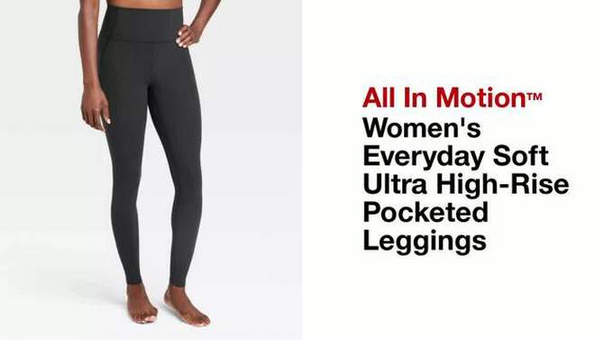 Women's Everyday Soft Ultra High-Rise Pocketed Leggings - All In Motion™, 2 of 11, play video