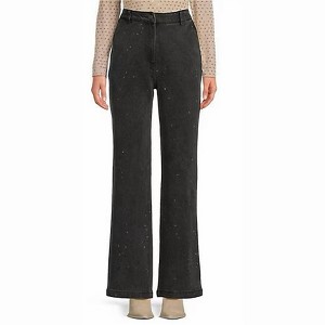 Women's Denim Rhinestone High Rise Wide Leg Jeans - SKIES ARE BLUE - 1 of 4